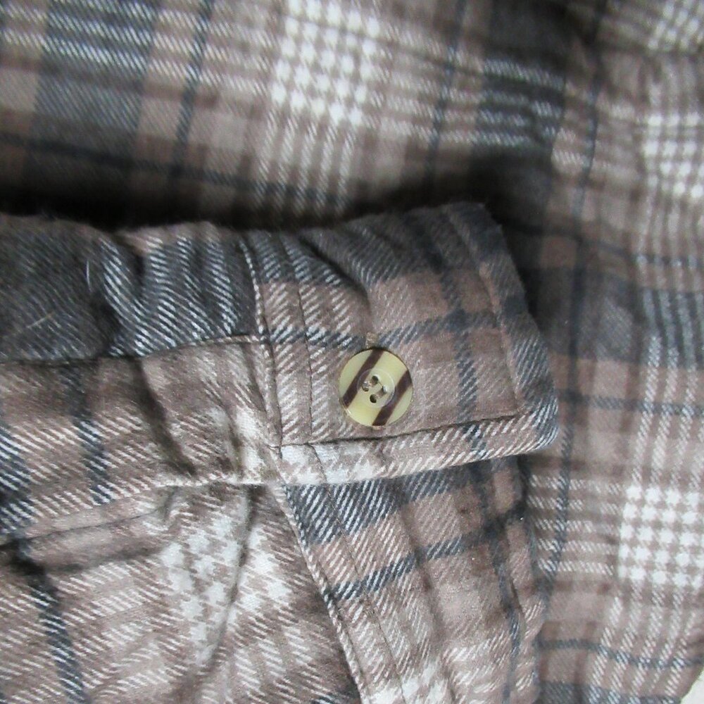 Brown Plaid Button Down Quilted Shacket - image 2